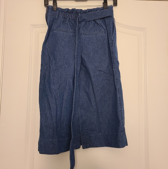 Uniqlo Denim Wrap Size Zip 4-pocket Skirt Womens Size Small - Picture 4 of 8